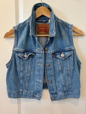 Levi's Blue Denim Vest - Soft Broken in Feel